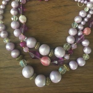 Purple pearl necklace